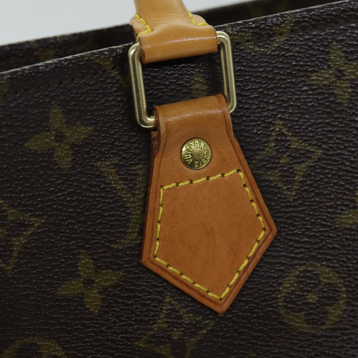 LOUIS VUITTON Monogram Sac Plat Hand Bag M51140 LV 75549