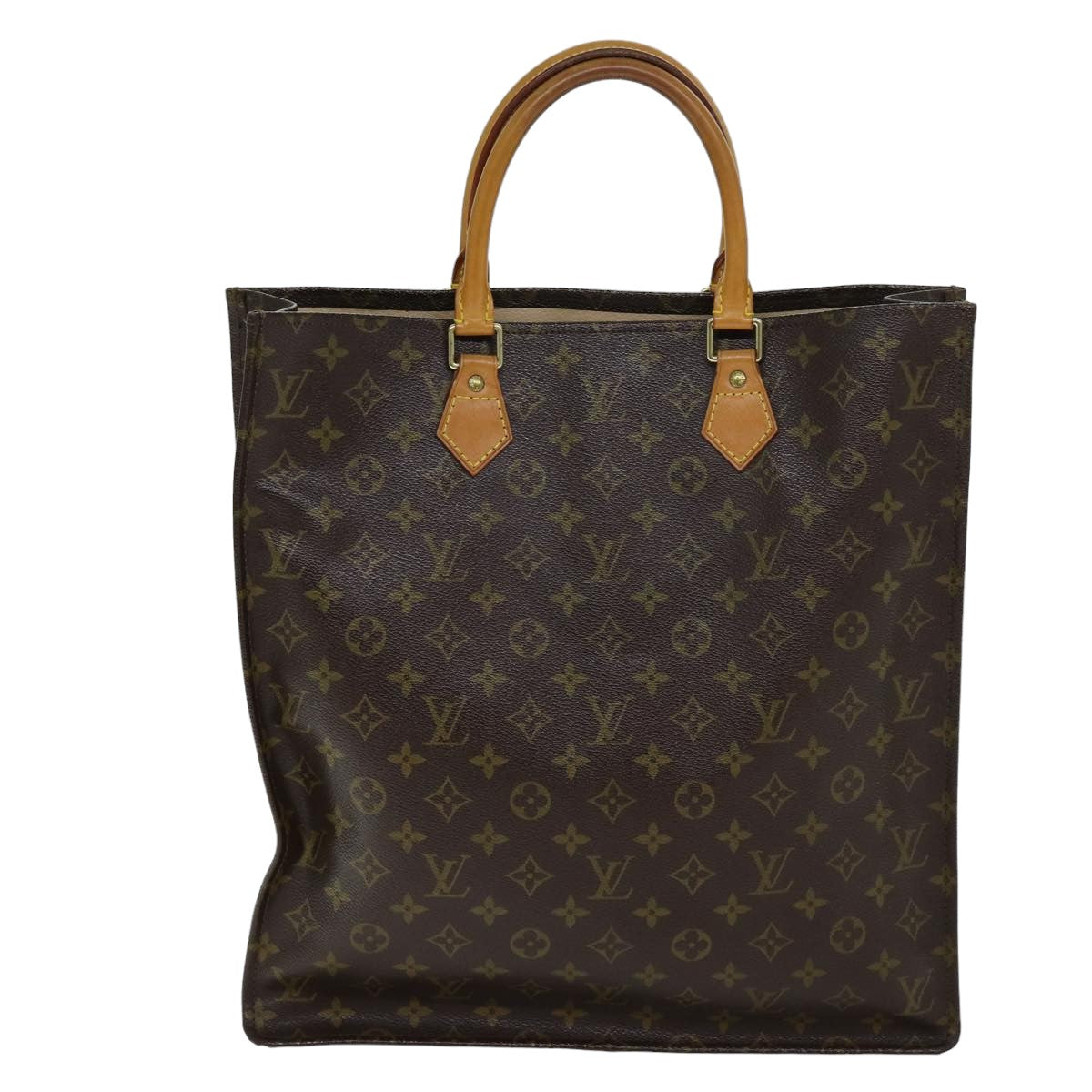 LOUIS VUITTON Monogram Sac Plat Hand Bag M51140 LV 75549