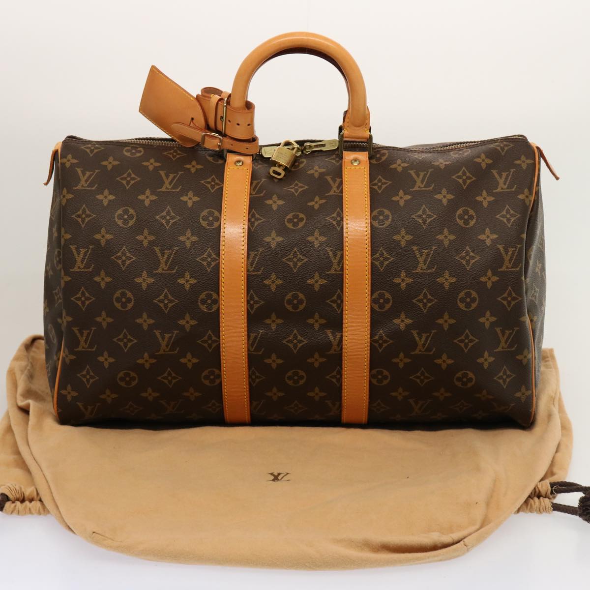 LOUIS VUITTON Monogram Keepall 45 Boston Bag M41428 LV 75557