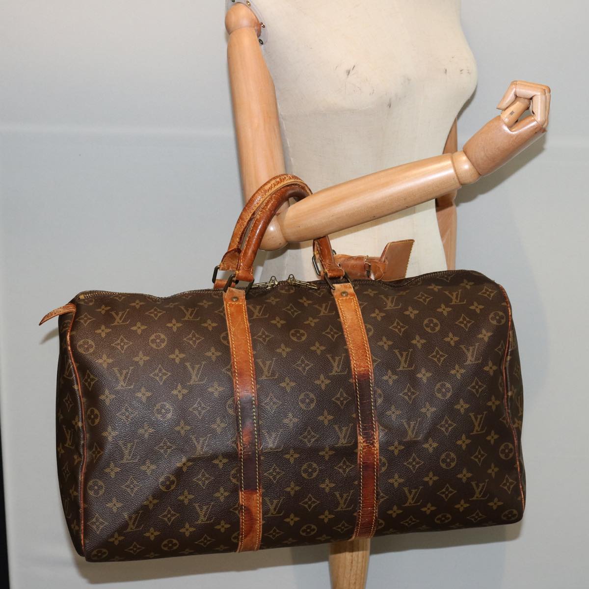 LOUIS VUITTON Monogram Keepall 50 Boston Bag M41426 LV 75561
