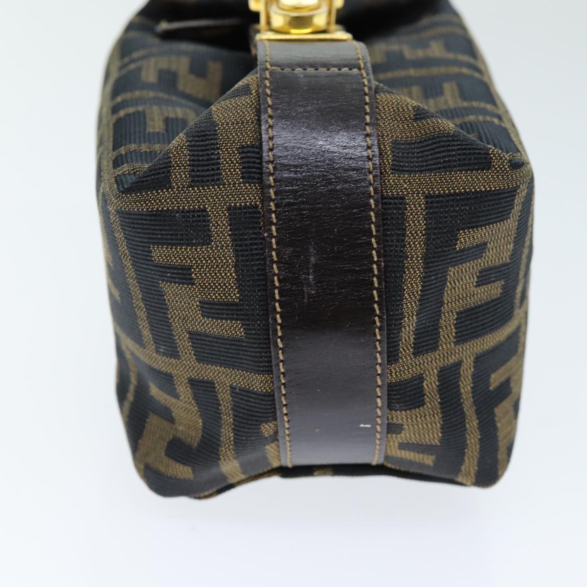 Luxury Fendi Zucca Canvas Vanity Cosmetic Pouch Brown Black75565