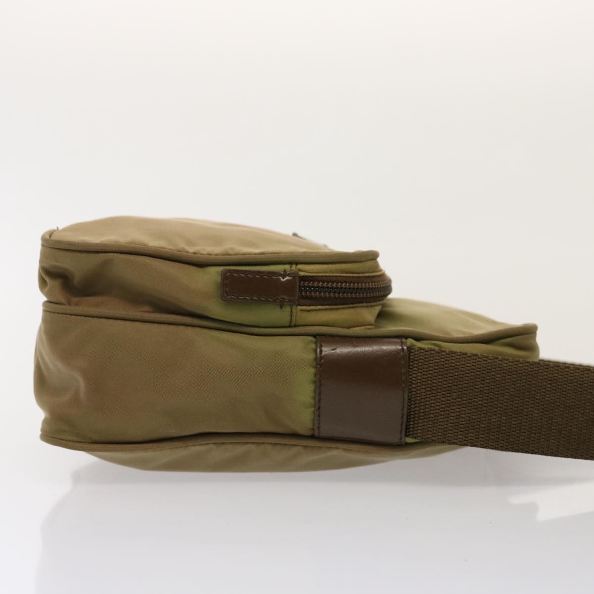Luxury PradaShoulder Bag Nylon Khaki 75573