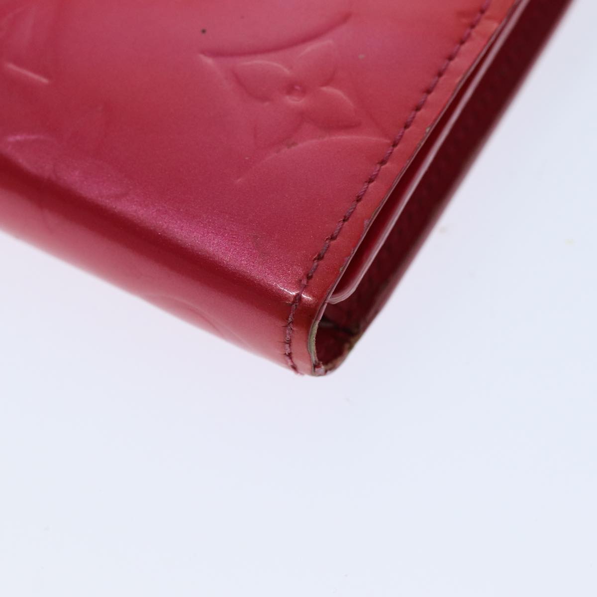 LOUIS VUITTON Vernis Porte Tresol International Wallet Pink M91246 LV 75577