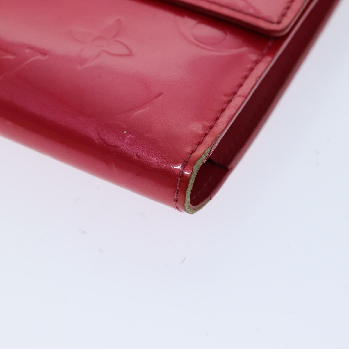 LOUIS VUITTON Vernis Porte Tresol International Wallet Pink M91246 LV 75577
