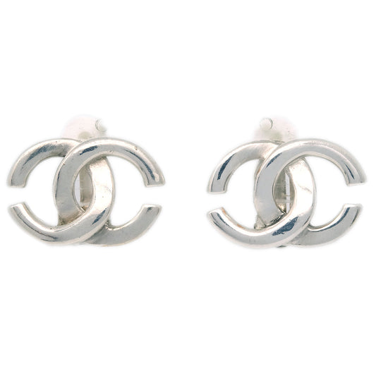 Chanel Earrings Clip-On Silver 01A