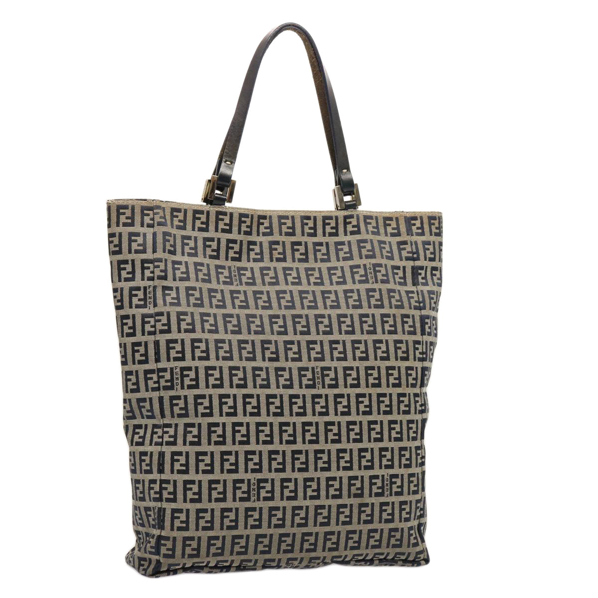 Luxury Fendi Zucchino Canvas Tote Bag Navy75609