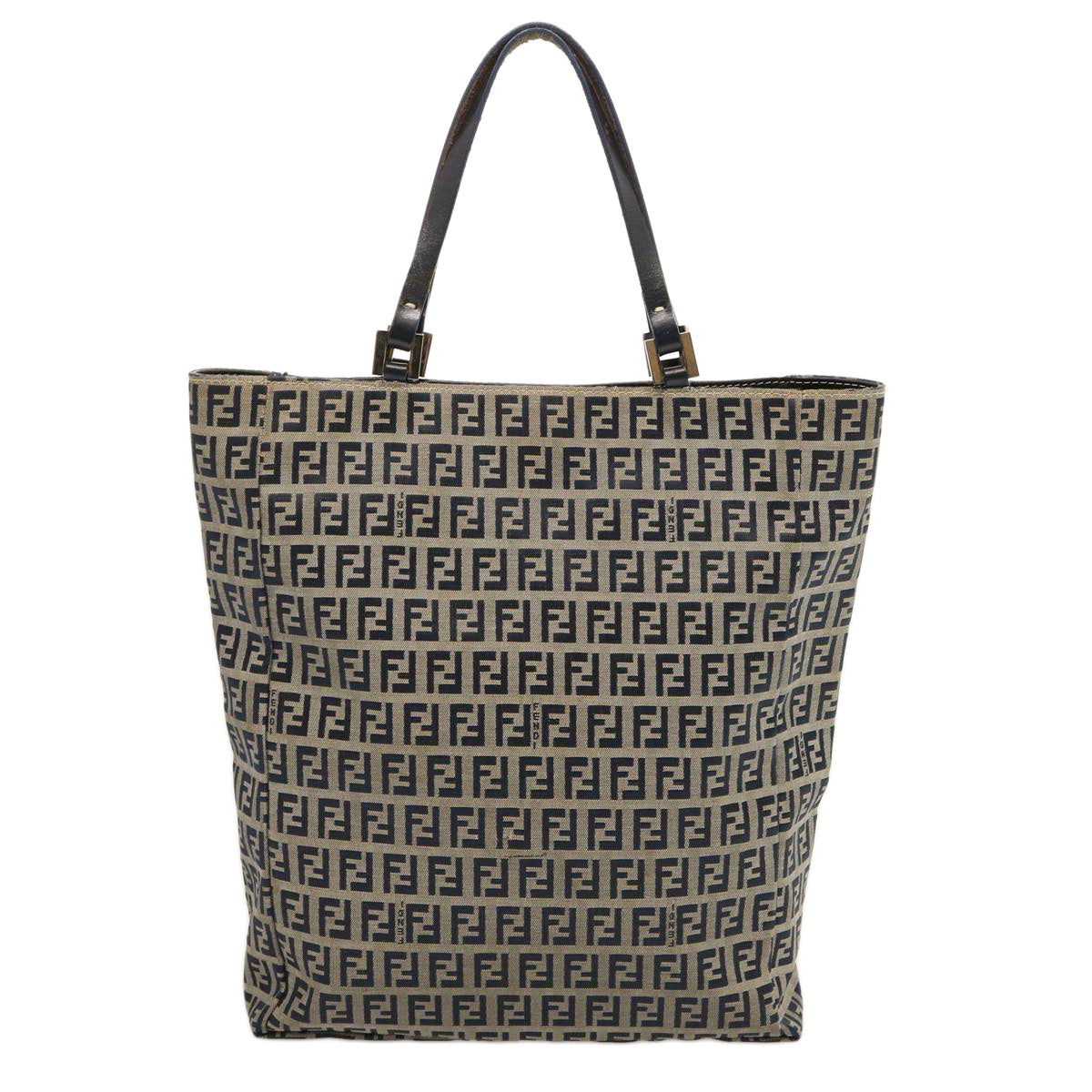 Luxury Fendi Zucchino Canvas Tote Bag Navy75609