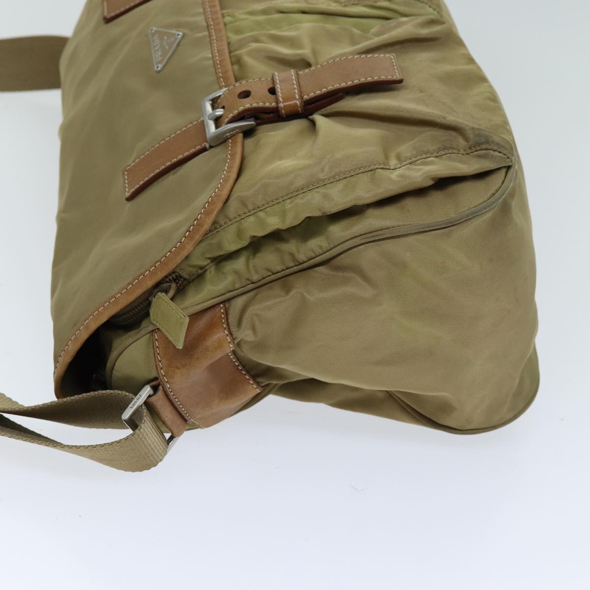 Luxury PradaShoulder Bag Nylon Beige 75615