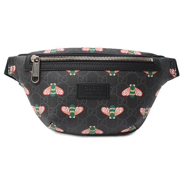 Luxury Gucci Trending 2025 GG Supreme PVC Body Bag Bee Black 675181