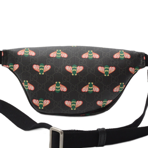 Luxury Gucci Trending 2025 GG Supreme PVC Body Bag Bee Black 675181