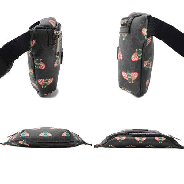 Luxury Gucci Trending 2025 GG Supreme PVC Body Bag Bee Black 675181
