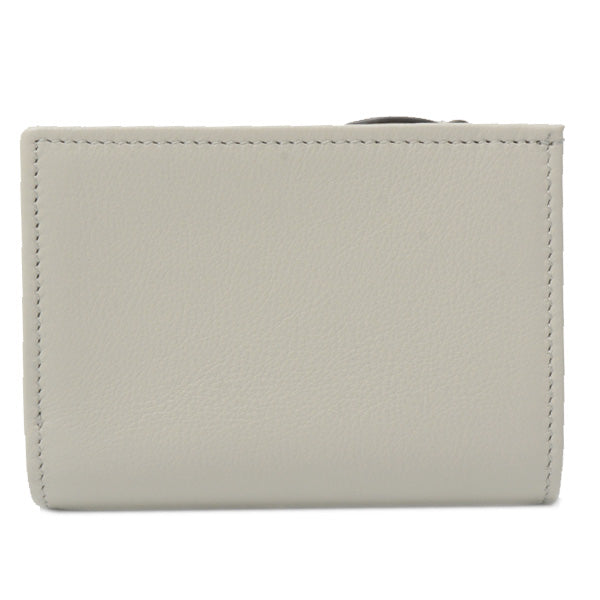 Luxury Gucci Trending 2025 Leather Double G Compact Wallet Light Gray