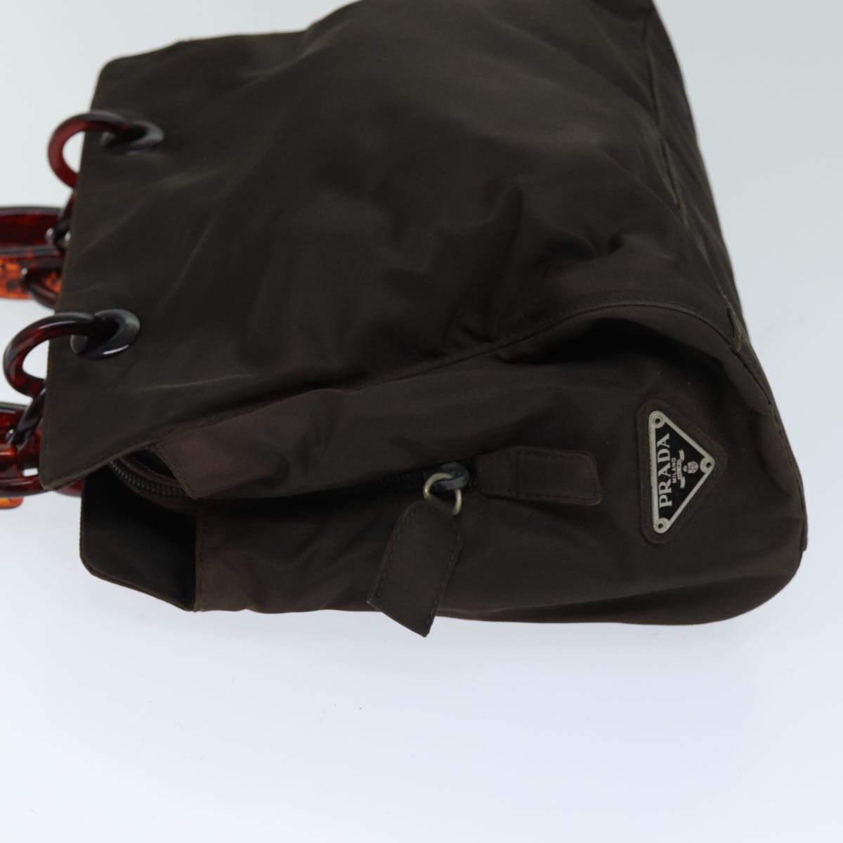 Luxury PradaHand Bag Nylon Brown 75646