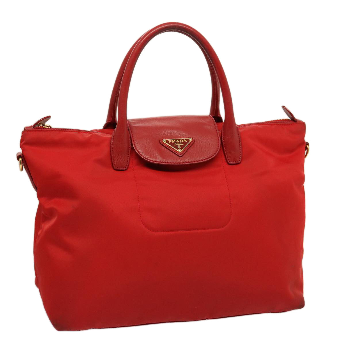 Luxury PradaTote Bag Nylon Red 75649