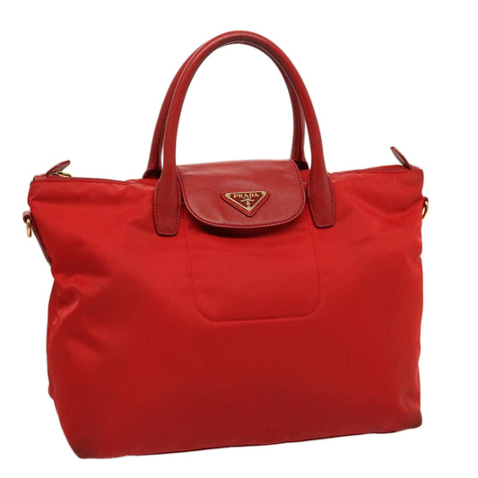 Luxury PradaTote Bag Nylon Red 75649
