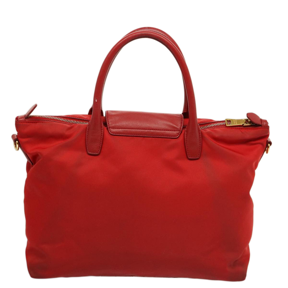 Luxury PradaTote Bag Nylon Red 75649