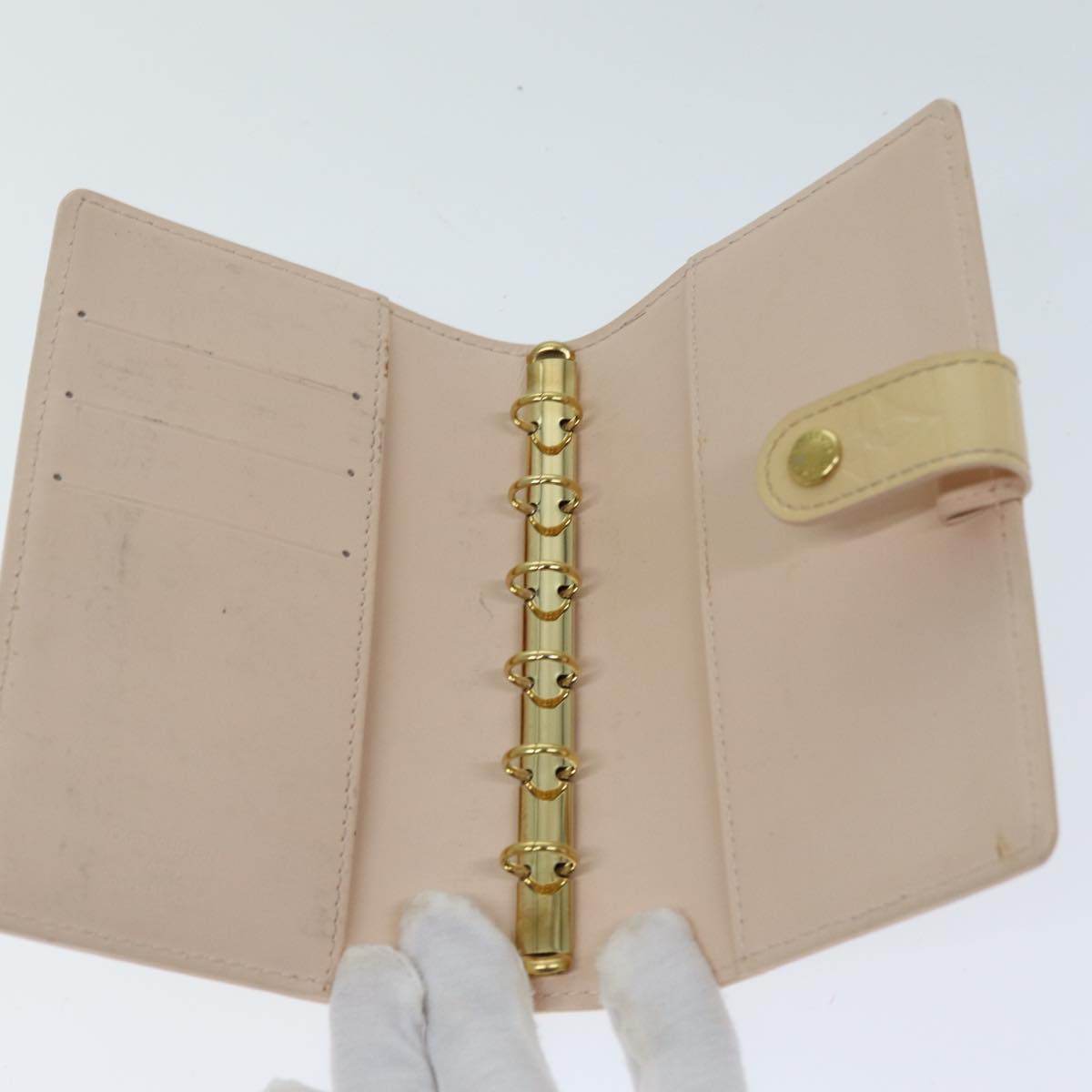 LOUIS VUITTON Vernis Agenda PM Day Planner Cover Pink R21007 LV 75650