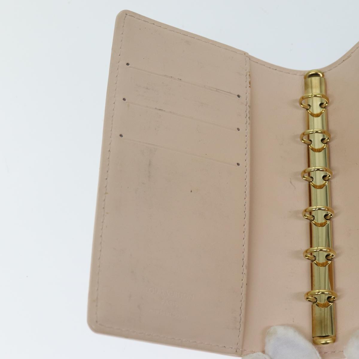 LOUIS VUITTON Vernis Agenda PM Day Planner Cover Pink R21007 LV 75650