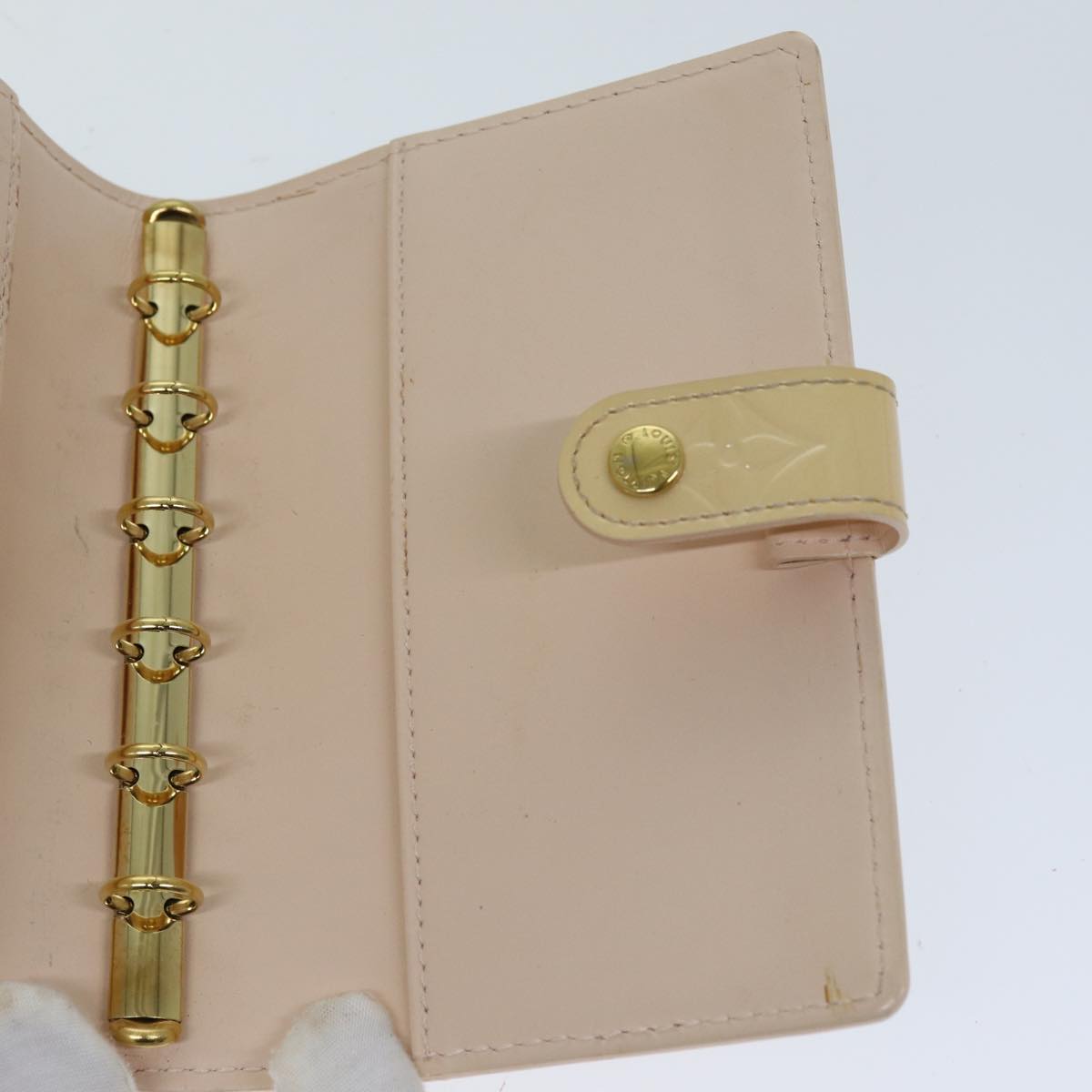 LOUIS VUITTON Vernis Agenda PM Day Planner Cover Pink R21007 LV 75650