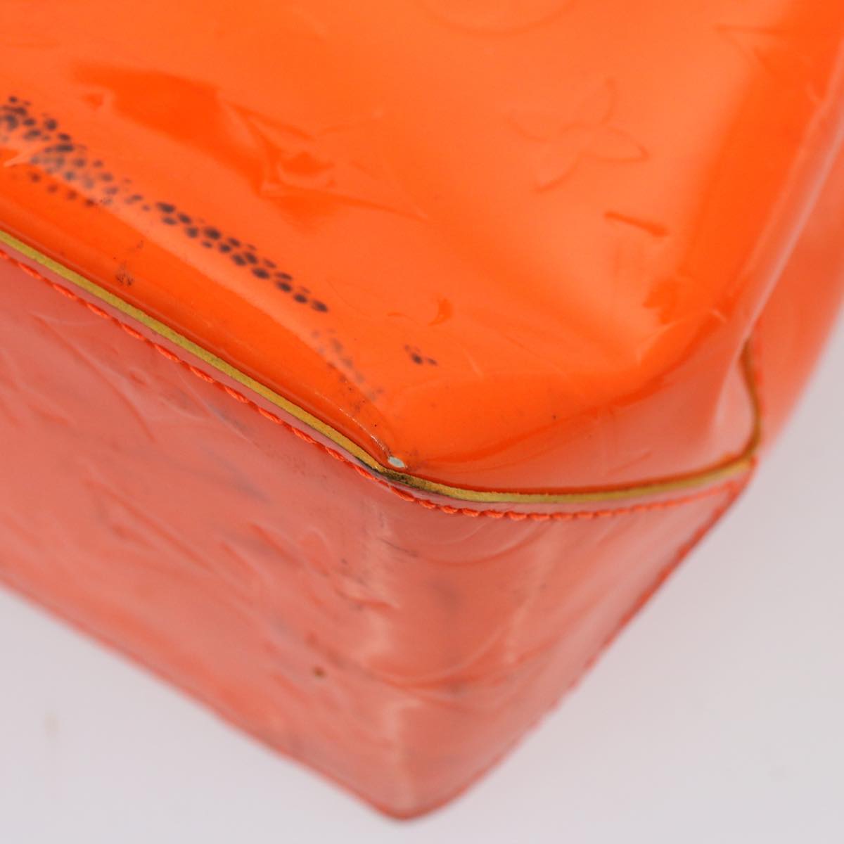 LOUIS VUITTON Monogram Vernis Fluo Reade PM Hand Bag Red M91903 LV 75654