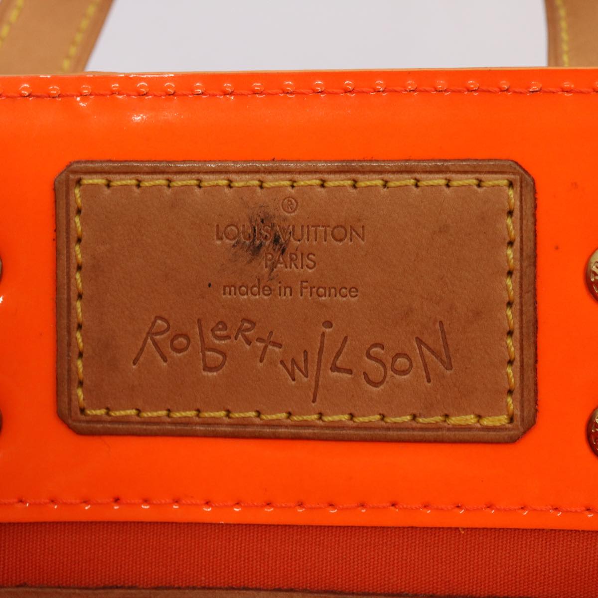 LOUIS VUITTON Monogram Vernis Fluo Reade PM Hand Bag Red M91903 LV 75654