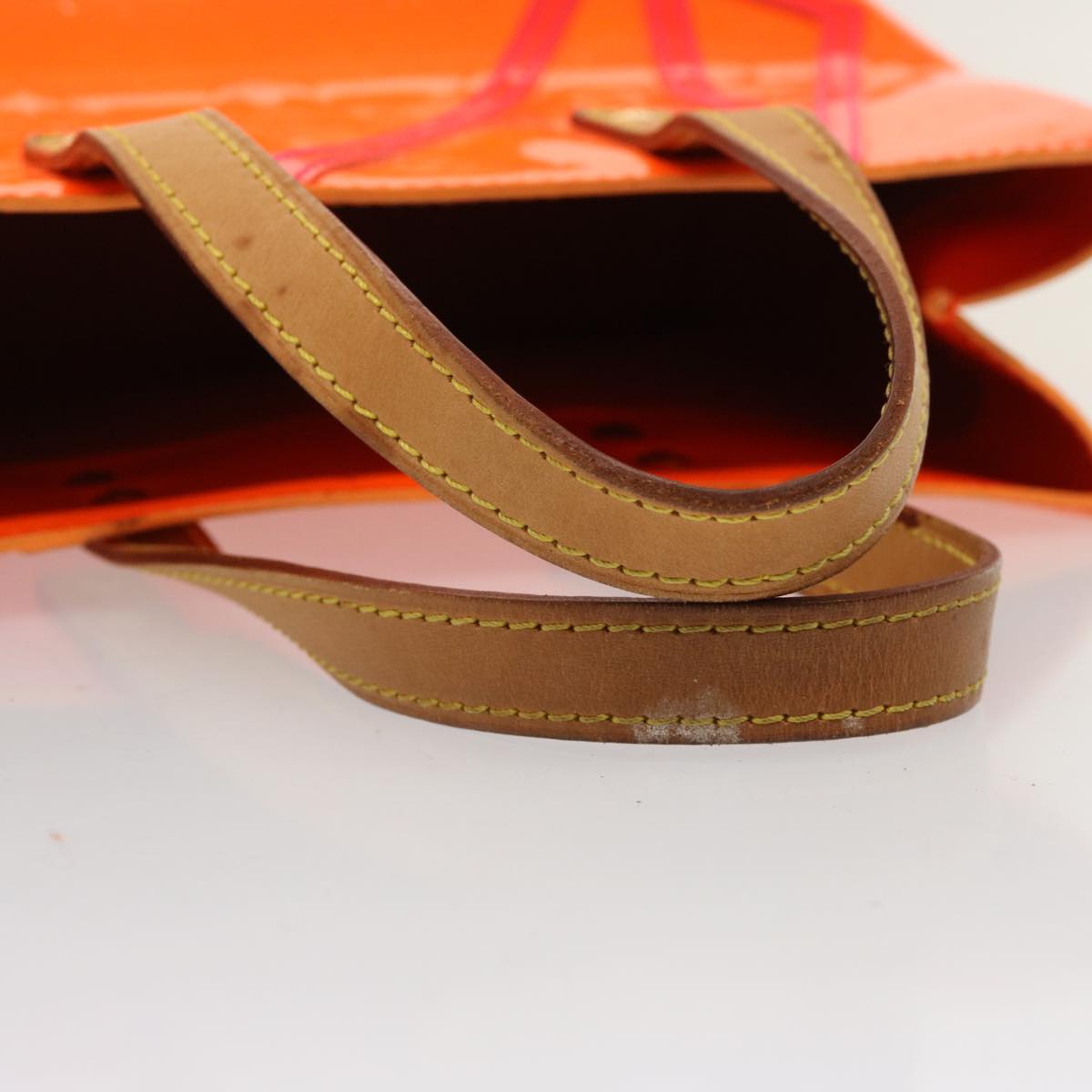 LOUIS VUITTON Monogram Vernis Fluo Reade PM Hand Bag Red M91903 LV 75654