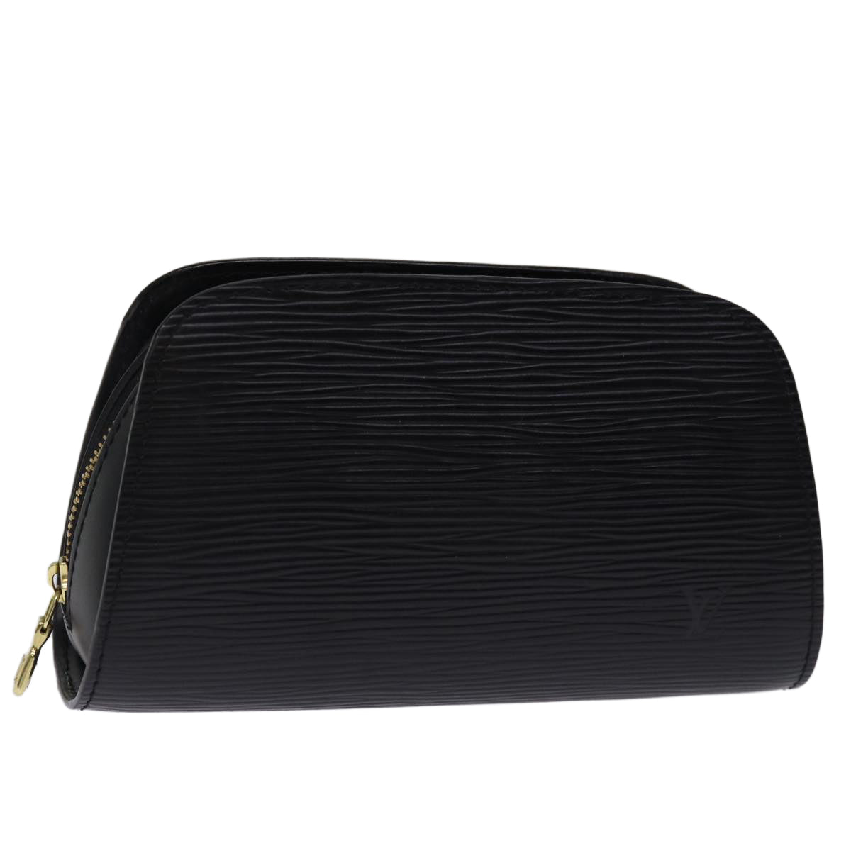 LOUIS VUITTON Epi Dauphine PM Pouch Black M48442 LV 75655