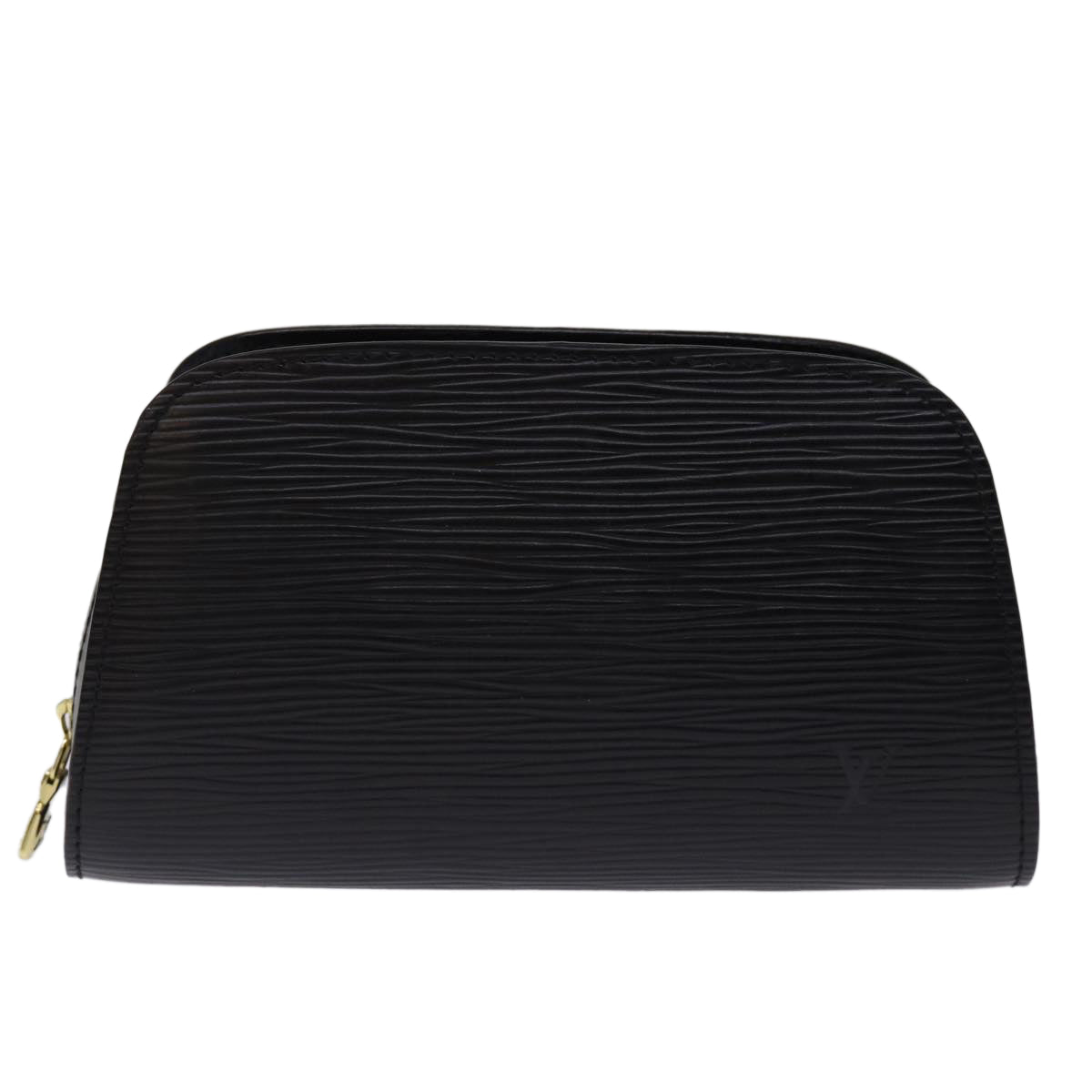 LOUIS VUITTON Epi Dauphine PM Pouch Black M48442 LV 75655