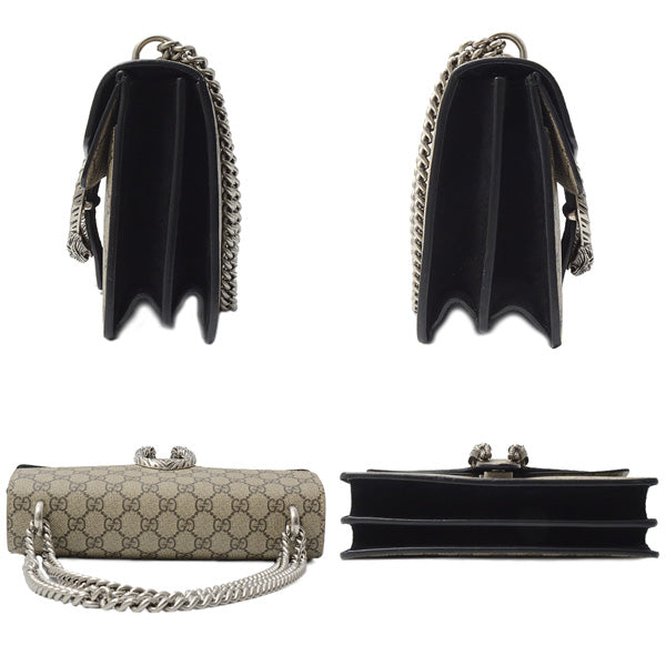 Luxury Gucci Trending 2025 GG Supreme Dionysus Chain Shoulder Bag PVC Suede