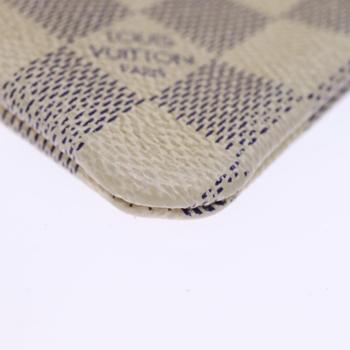 LOUIS VUITTON Damier Azur Pochette Cles Coin Purse N62659 LV 75660