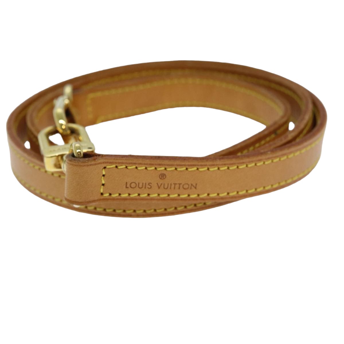 LOUIS VUITTON Shoulder Strap Leather 36.2"" Beige LV 75683