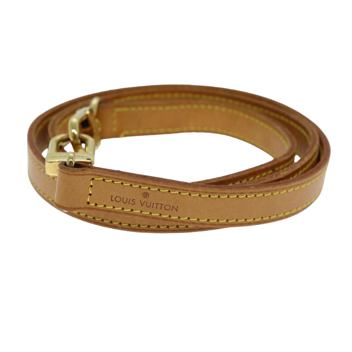 LOUIS VUITTON Shoulder Strap Leather 36.2"" Beige LV 75683