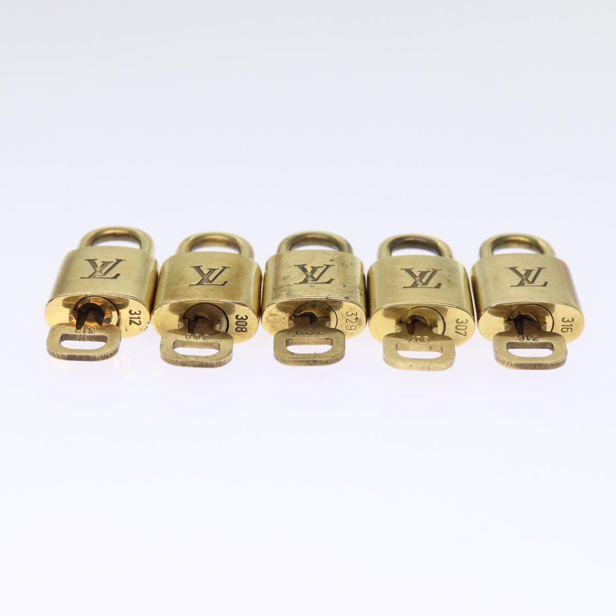 LOUIS VUITTON Padlock 10set Padlock Gold Tone LV 75684