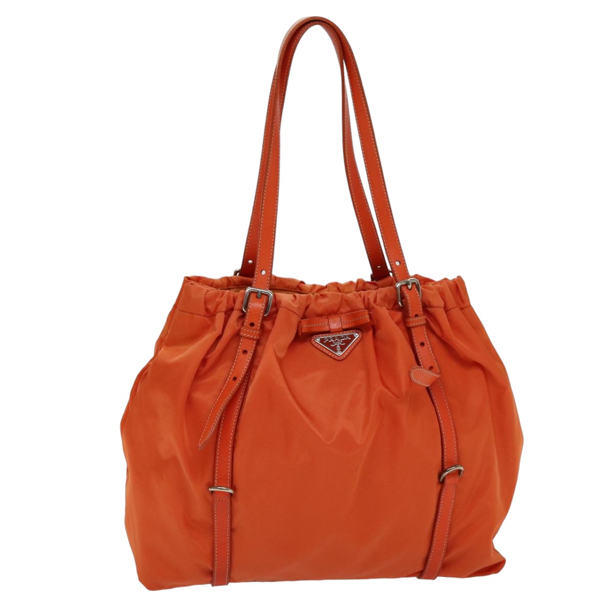 Luxury PradaTote Bag Nylon Orange 75692