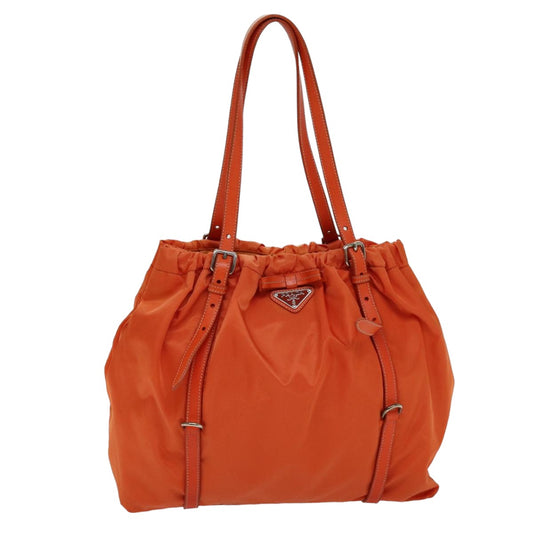 Luxury PradaTote Bag Nylon Orange 75692