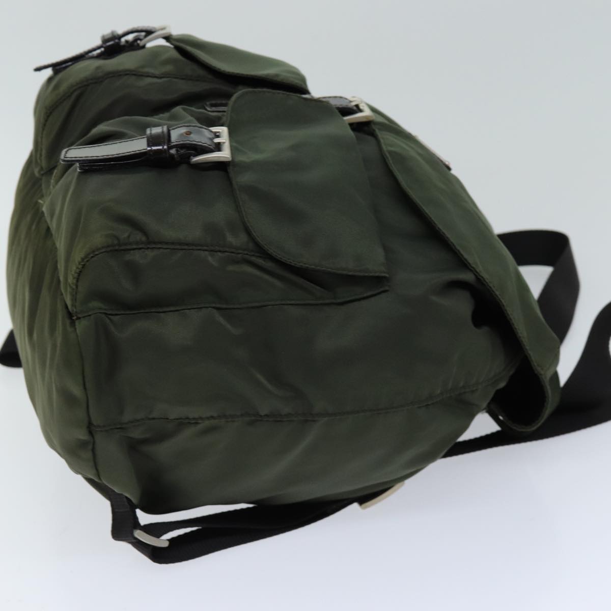 Luxury PradaBackpack Nylon Khaki 75695