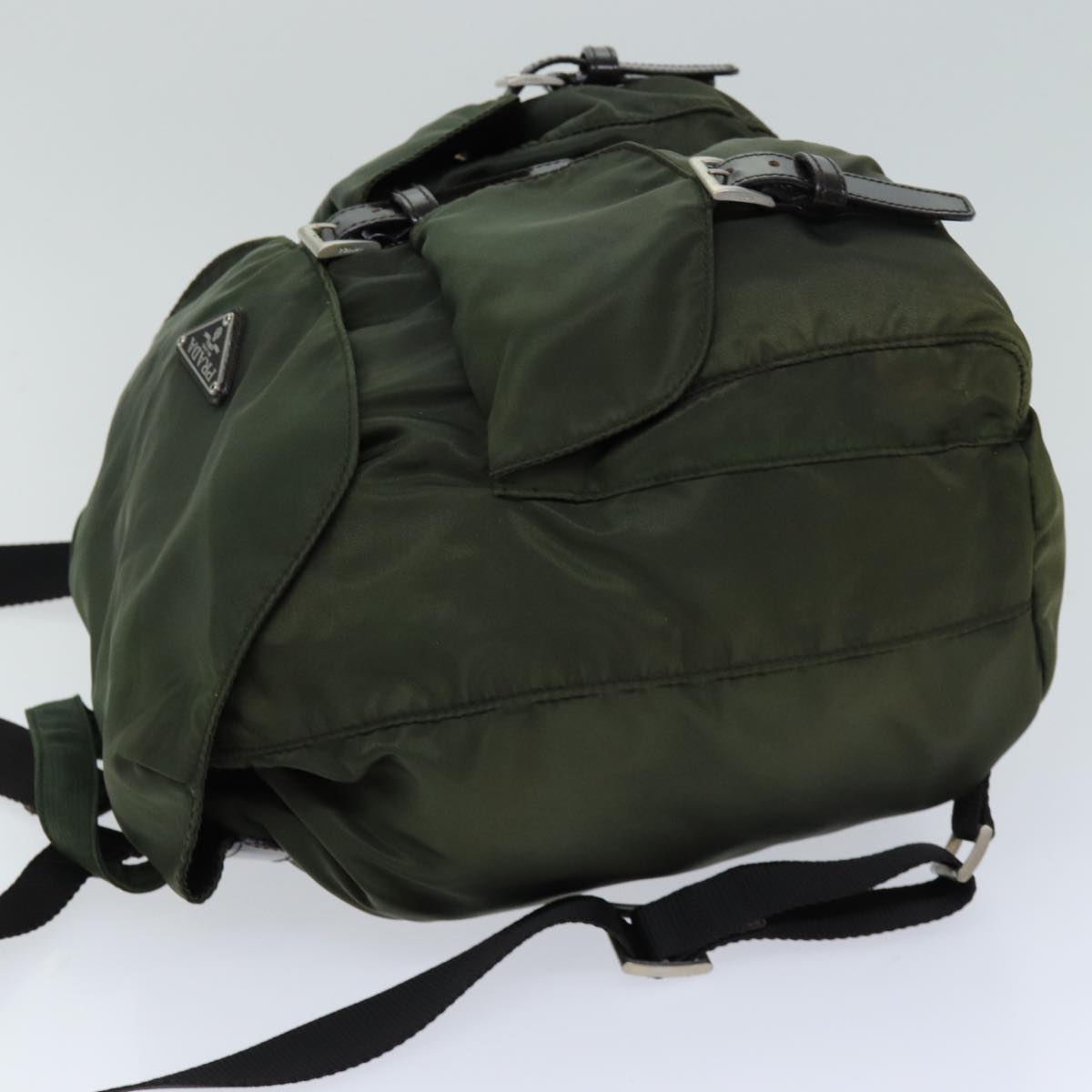 Luxury PradaBackpack Nylon Khaki 75695