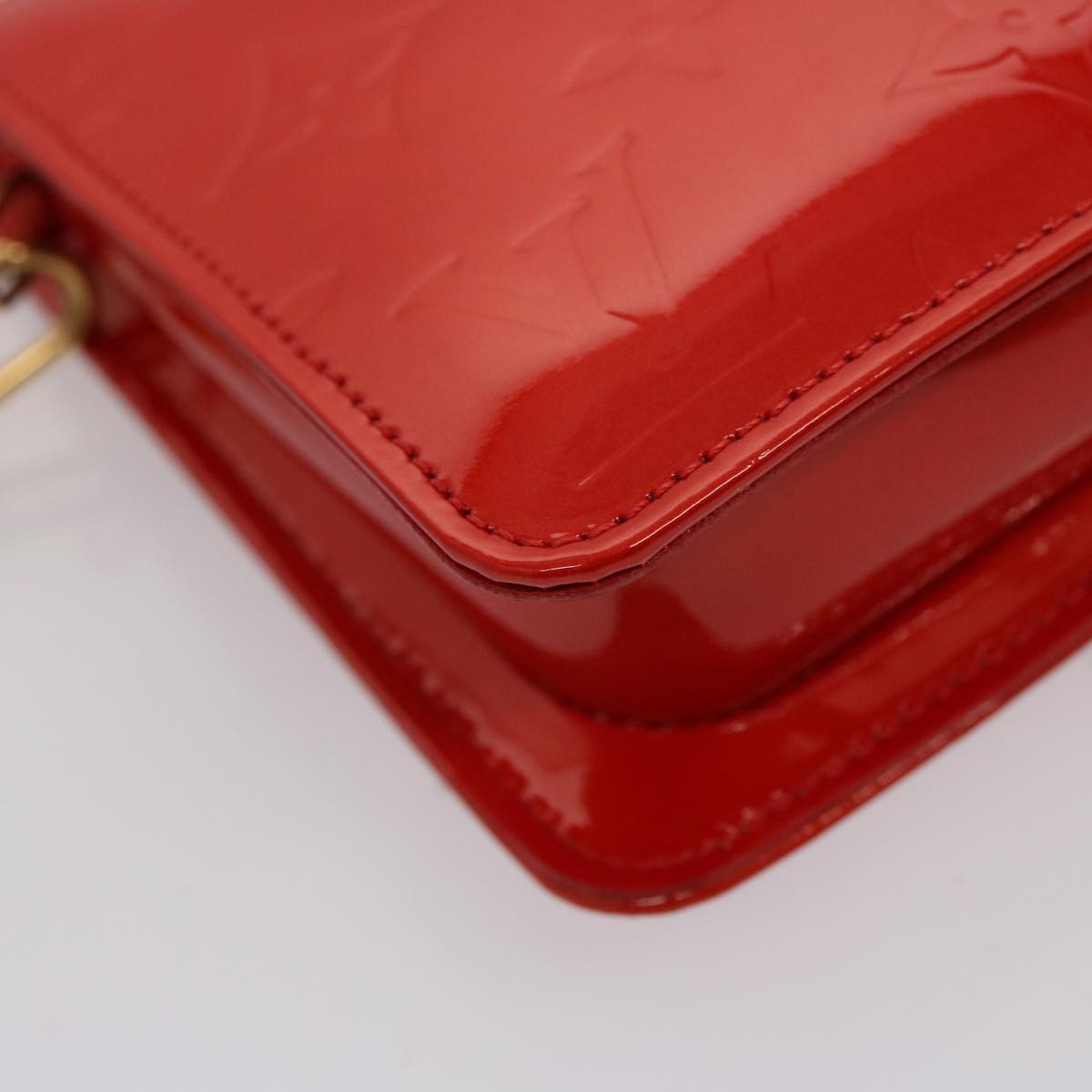 LOUIS VUITTON Monogram Vernis Lexington Accessory Pouch Rouge M91132 75703