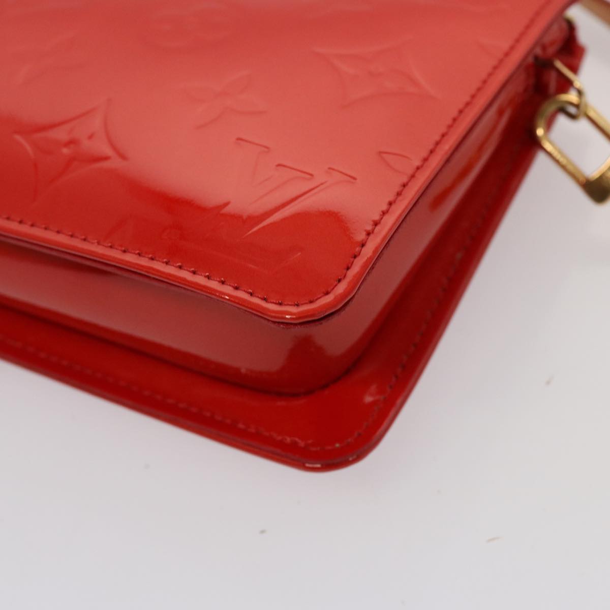 LOUIS VUITTON Monogram Vernis Lexington Accessory Pouch Rouge M91132 75703
