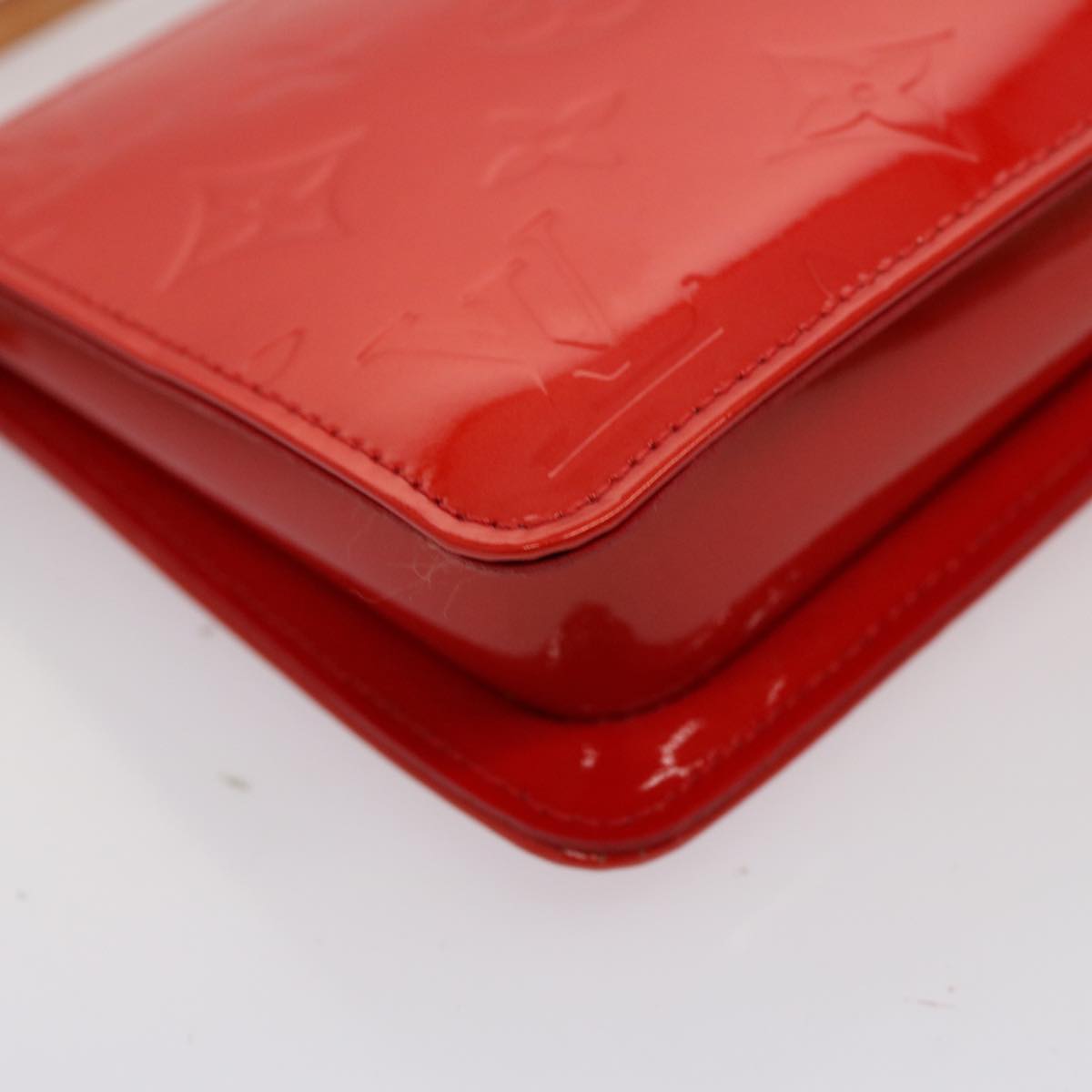 LOUIS VUITTON Monogram Vernis Lexington Accessory Pouch Rouge M91132 75703