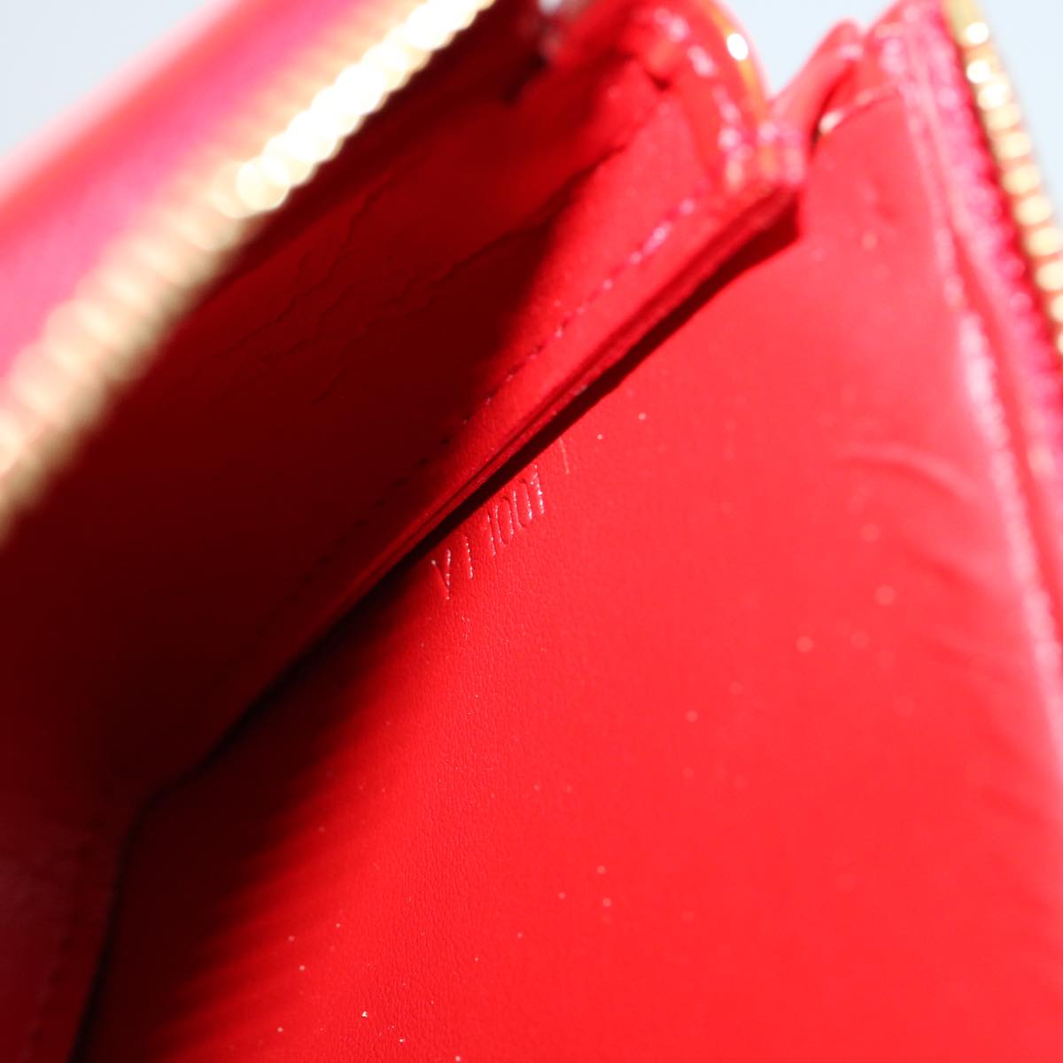 LOUIS VUITTON Monogram Vernis Lexington Accessory Pouch Rouge M91132 75703
