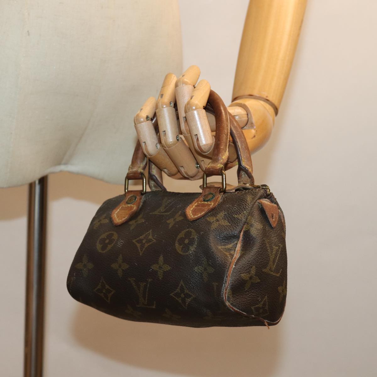 LOUIS VUITTON Monogram Mini Speedy Hand Bag M41534 LV 75706