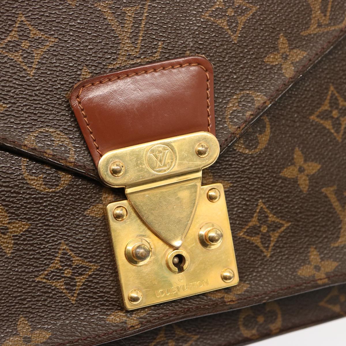 LOUIS VUITTON Monogram Monceau Hand Bag 2way M51185 LV 75723