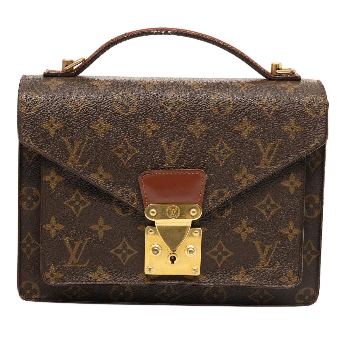 LOUIS VUITTON Monogram Monceau Hand Bag 2way M51185 LV 75723