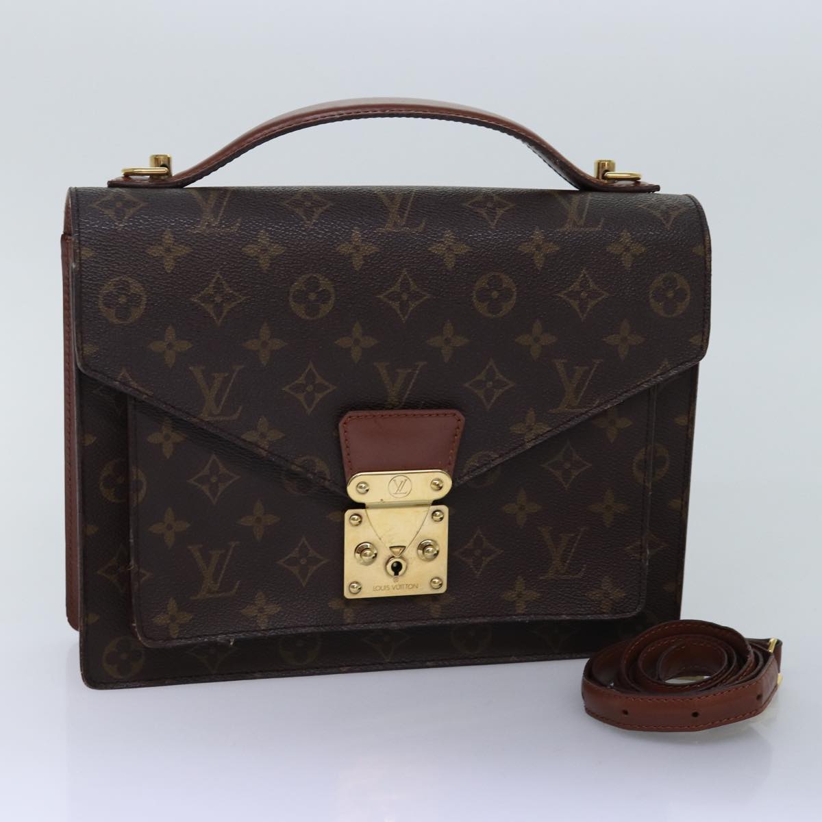 LOUIS VUITTON Monogram Monceau 28 Hand Bag 2way M51185 LV 75727