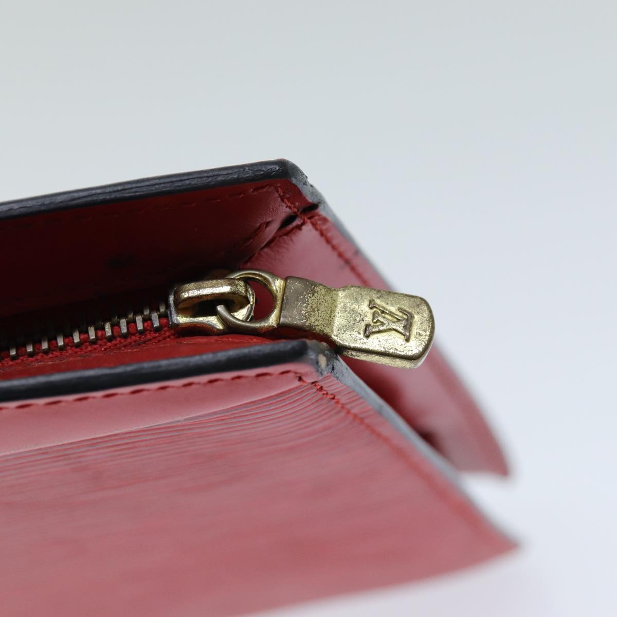 LOUIS VUITTON Epi Trousse Crete Clutch Bag Red M48407 LV 75731