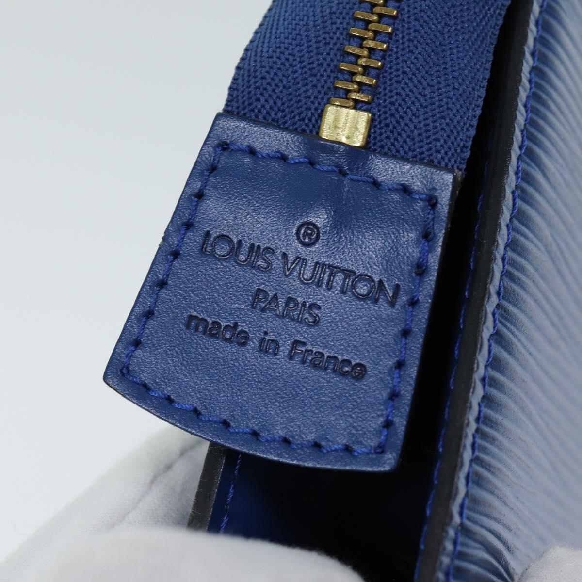 LOUIS VUITTON Epi Trousse Crete Pouch Blue M48405 LV 75732