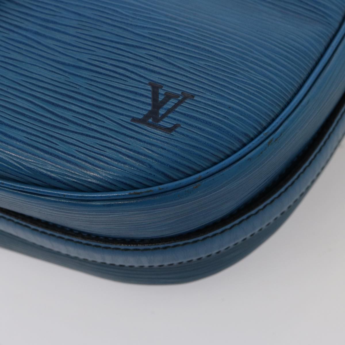 LOUIS VUITTON Epi June Feuille Shoulder Bag Blue M52155 LV 75735