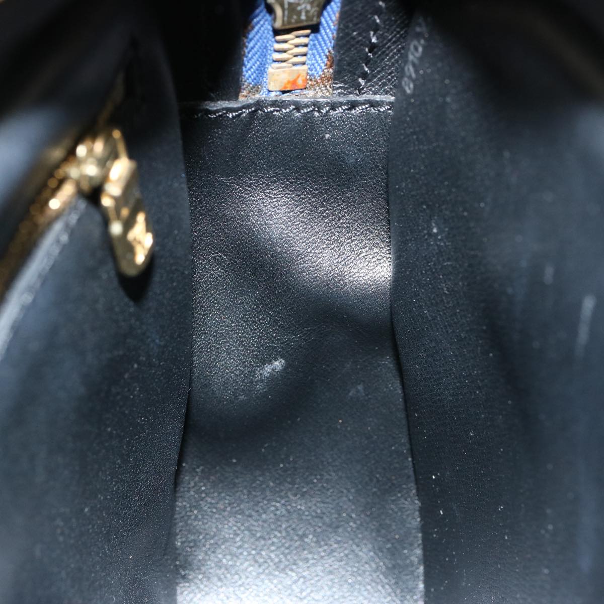 LOUIS VUITTON Epi June Feuille Shoulder Bag Blue M52155 LV 75735
