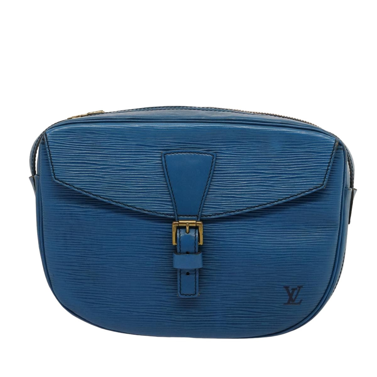 LOUIS VUITTON Epi June Feuille Shoulder Bag Blue M52155 LV 75735
